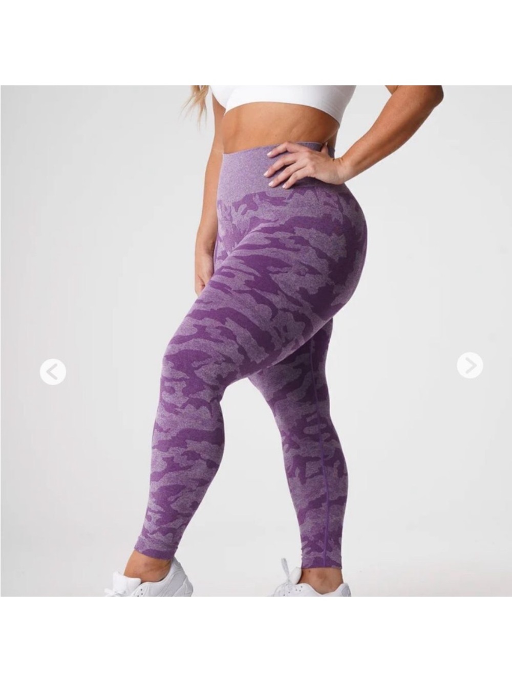 NVGTN Violet Camo Seamless Leggings Size Large